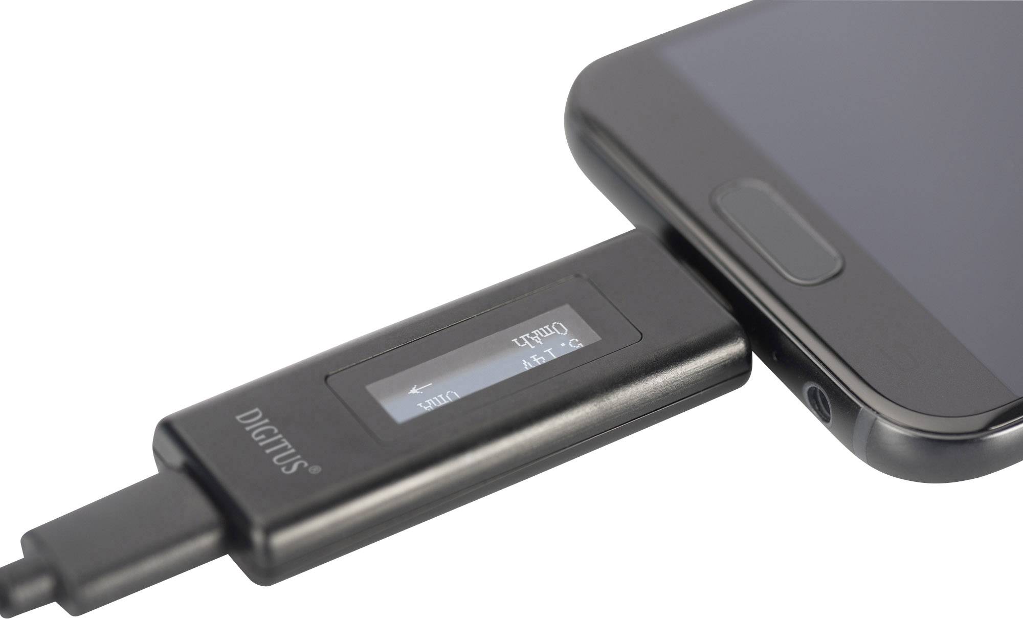 Digitus USB 3.2 Gen 1 (USB 3.0) Adapter [1x USB-C® Stecker - 1x USB-C® Buchse] DA-70612 mit Stromzähler-4