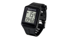 Sigma ID.GO verzichtet auf GPS und zeigt nur Puls, Herzfrequenzzonen, Trainingszeit sowie Uhrzeit und Datum an. Zusätzlich gibt es eine Stoppuhr.