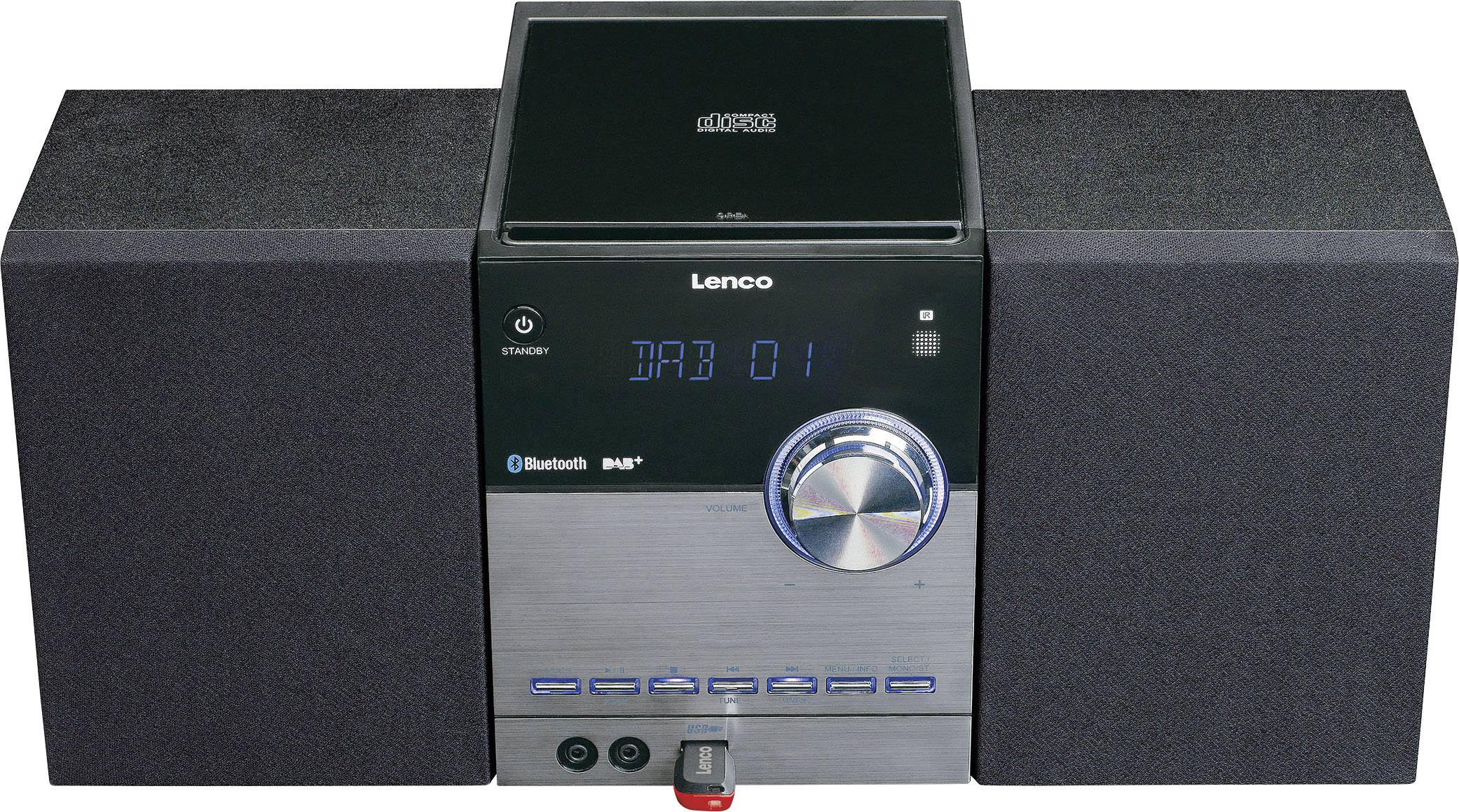 Lenco MC-150 - Microsystem - 2 x 10 Watt - Schwarz-1