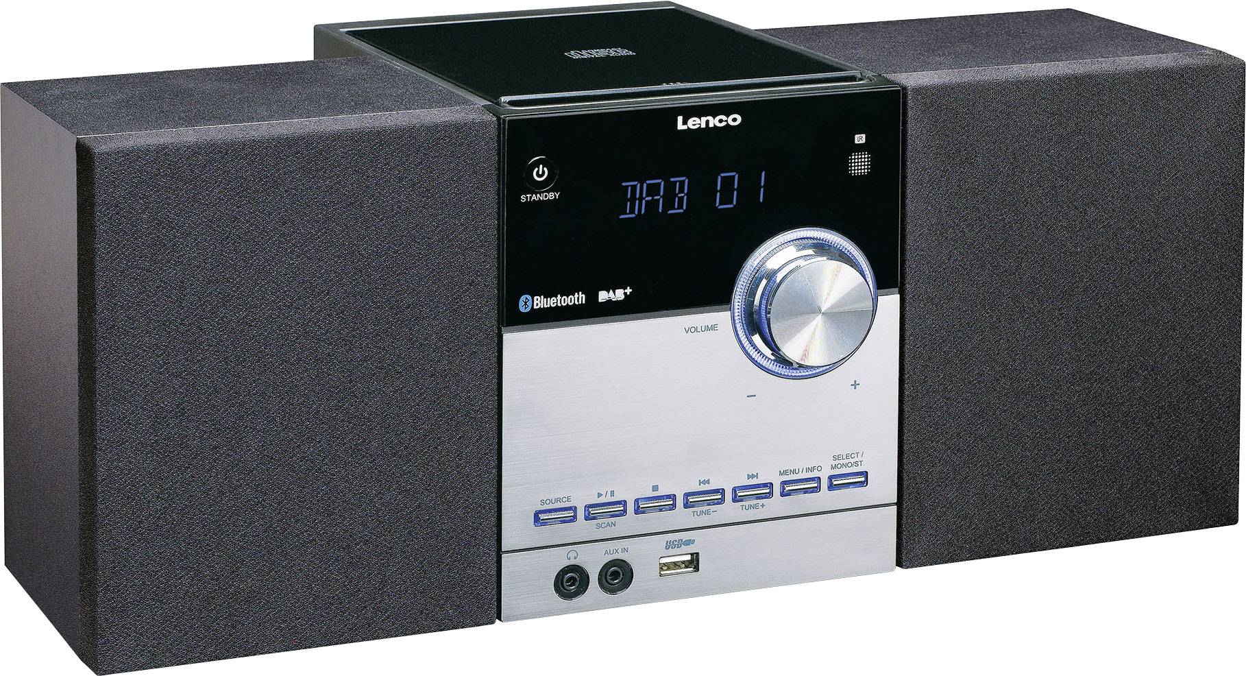 Lenco MC-150 - Microsystem - 2 x 10 Watt - Schwarz-2
