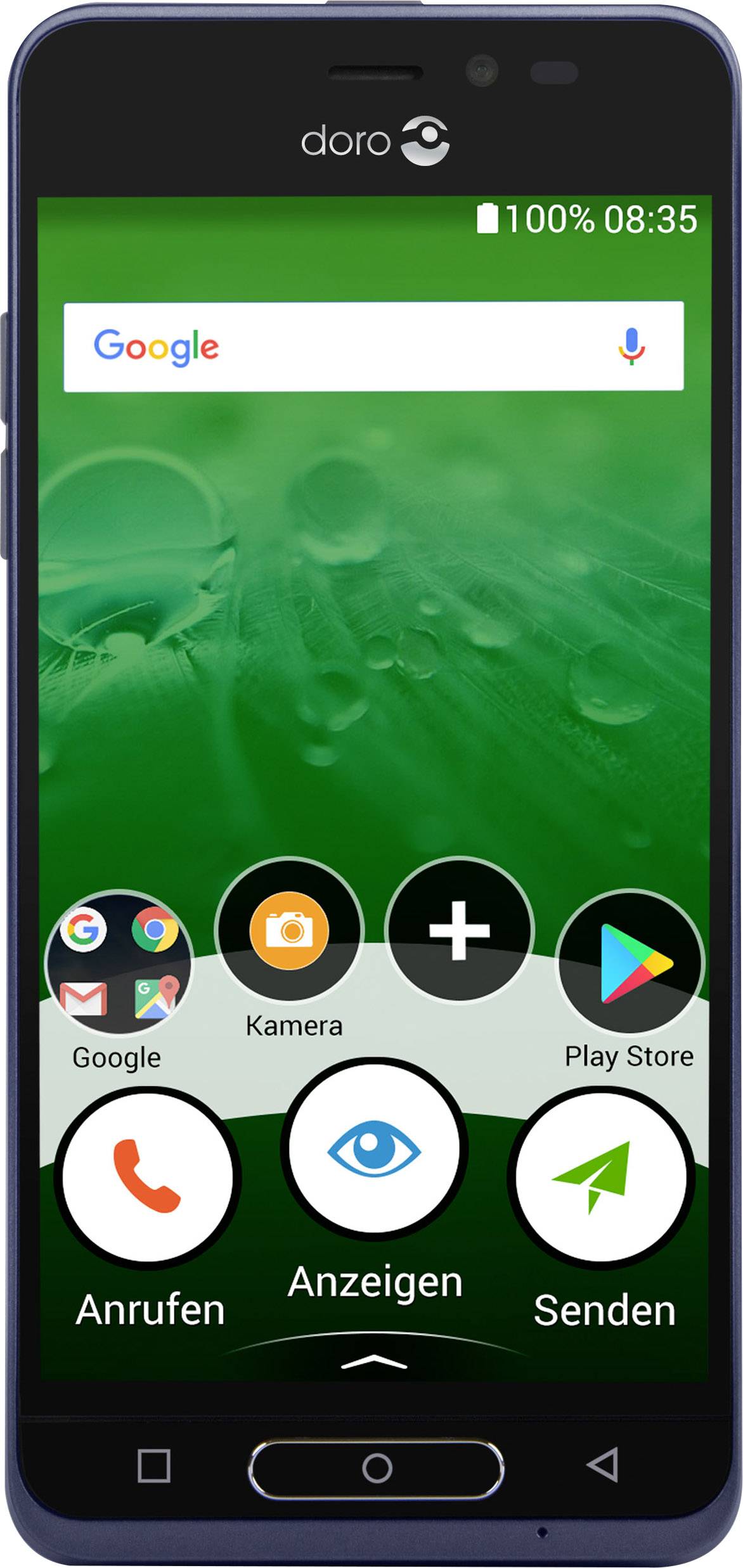 8035 Senioren-Smartphone 16 GB 5 Zoll (12.7 cm) Android™ 7.1 Nougat Dunkelblau