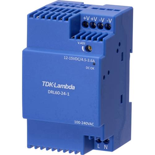 TDK-Lambda DRL60-12-1 Hutschienen-Netzteil (DIN-Rail) 12 V 4.5 A 54 W Inhalt 1 St.