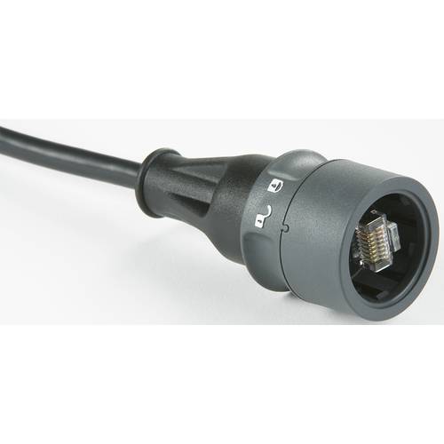 Bulgin PXP6037/5M00 RJ45 Netzwerkkabel, Patchkabel CAT 5e S/FTP 5.00 m Schwarz Geschirmt, PUR-Mantel, Wasserdicht 1 St.