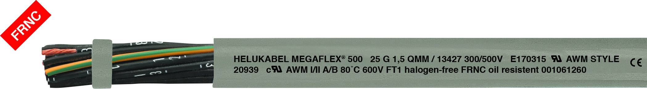 HELUKABEL MEGAFLEX® 500 Steuerleitung 5 G 1 mm² Grau 13398 Meterware