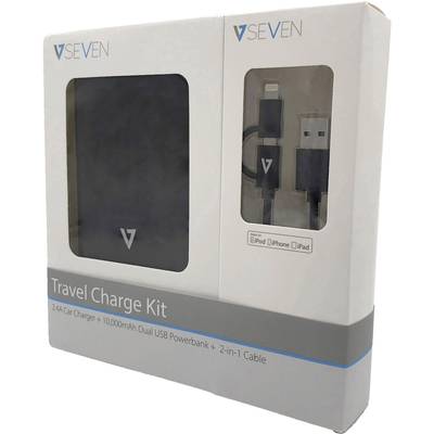V7 Videoseven 3in1 Travel Charging Kit Powerbank      