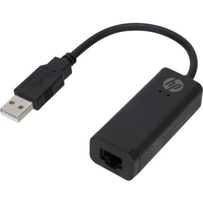 HP USB 2.0 Adapter [1x USB 2.0 Stecker A - 1x RJ45-Buchse 8p8c] 2UX21AA#ABB  
