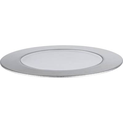Ein flacher, runder Teller aus Metall mit einem weißen, glatten Mittelteil. Ideal für minimalistisches oder modernes Design.