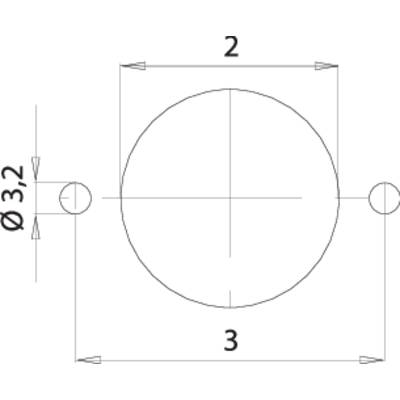 Technische Zeichnung eines Kreises mit einem Durchmesser von 32. Der Kreis hat zwei Maßlinien: eine horizontal und eine vertikal.