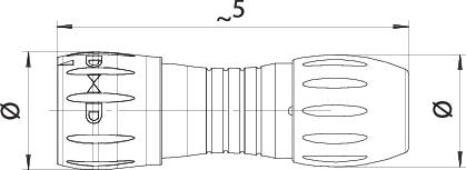 Kabelstecker S.770 MED 8pol. weiss KD 6-8mm | BINDER | Serie 770 | Miniatur-6