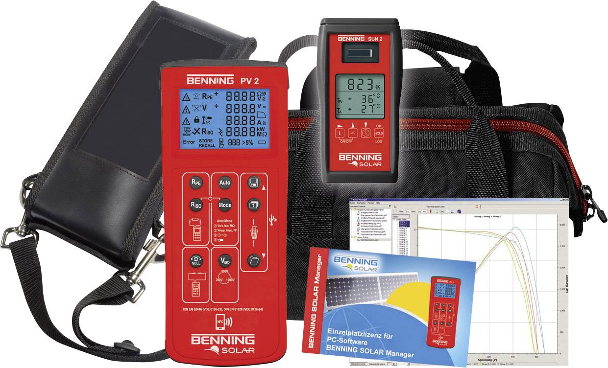 Benning PV 2 SET Installationstester-Set VDE-Norm 0126-0