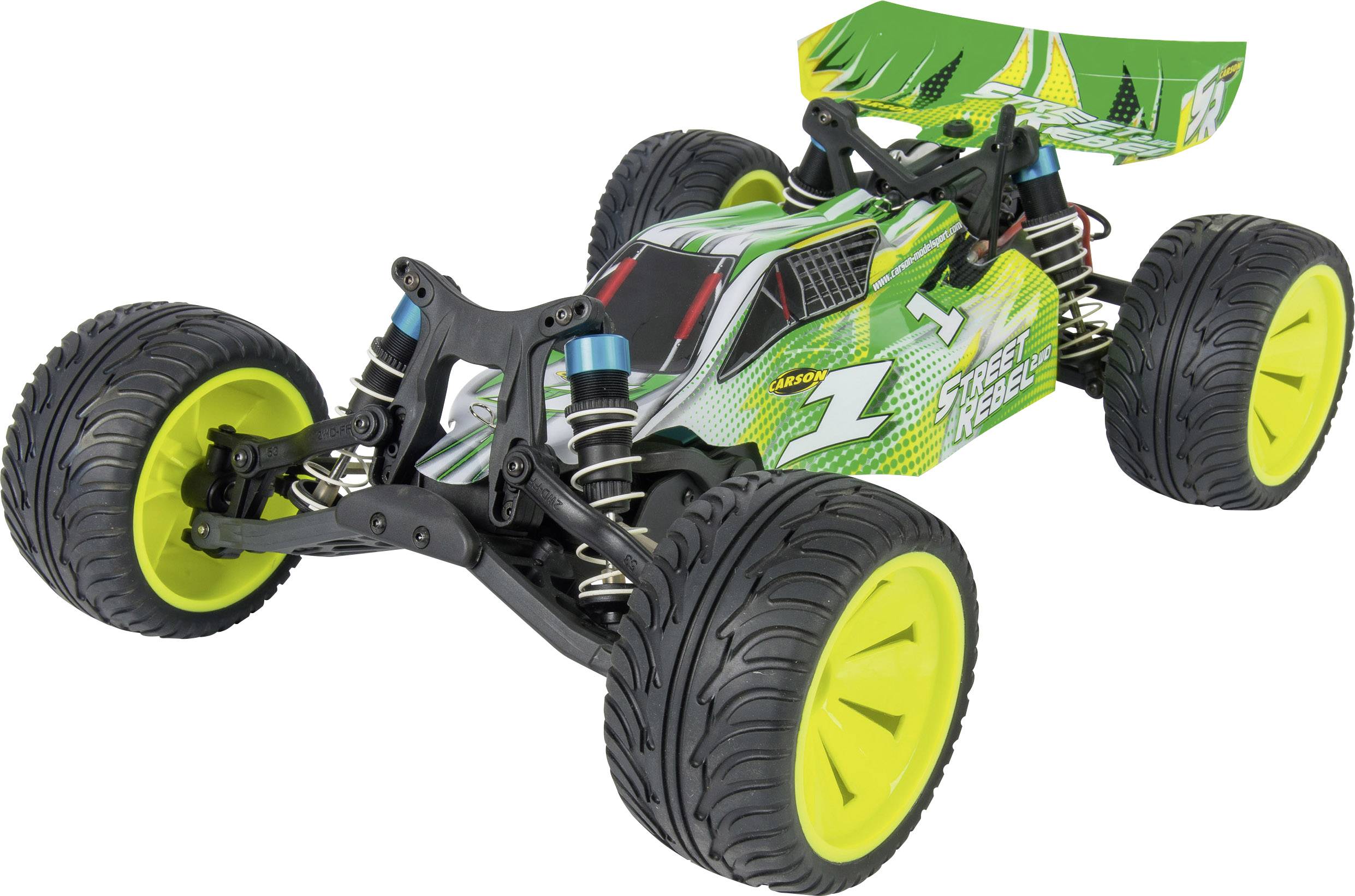 Carson Modellsport Street Rebel X10 Brushed 1:10 RC Modellauto Elektro Buggy Heckantrieb (2WD) 100% RtR 2,4 GHz inkl. Ak-1