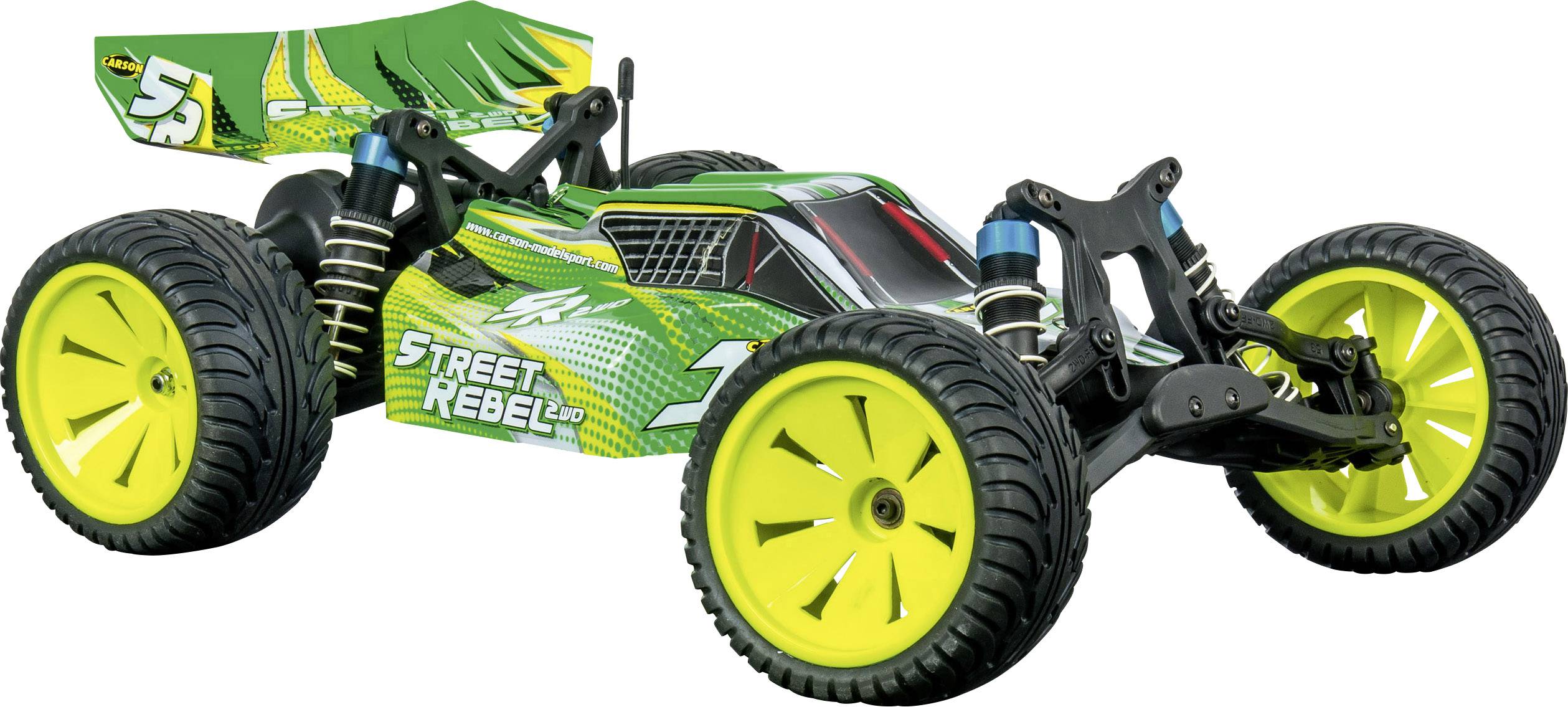 Carson Modellsport Street Rebel X10 Brushed 1:10 RC Modellauto Elektro Buggy Heckantrieb (2WD) 100% RtR 2,4 GHz inkl. Ak-4