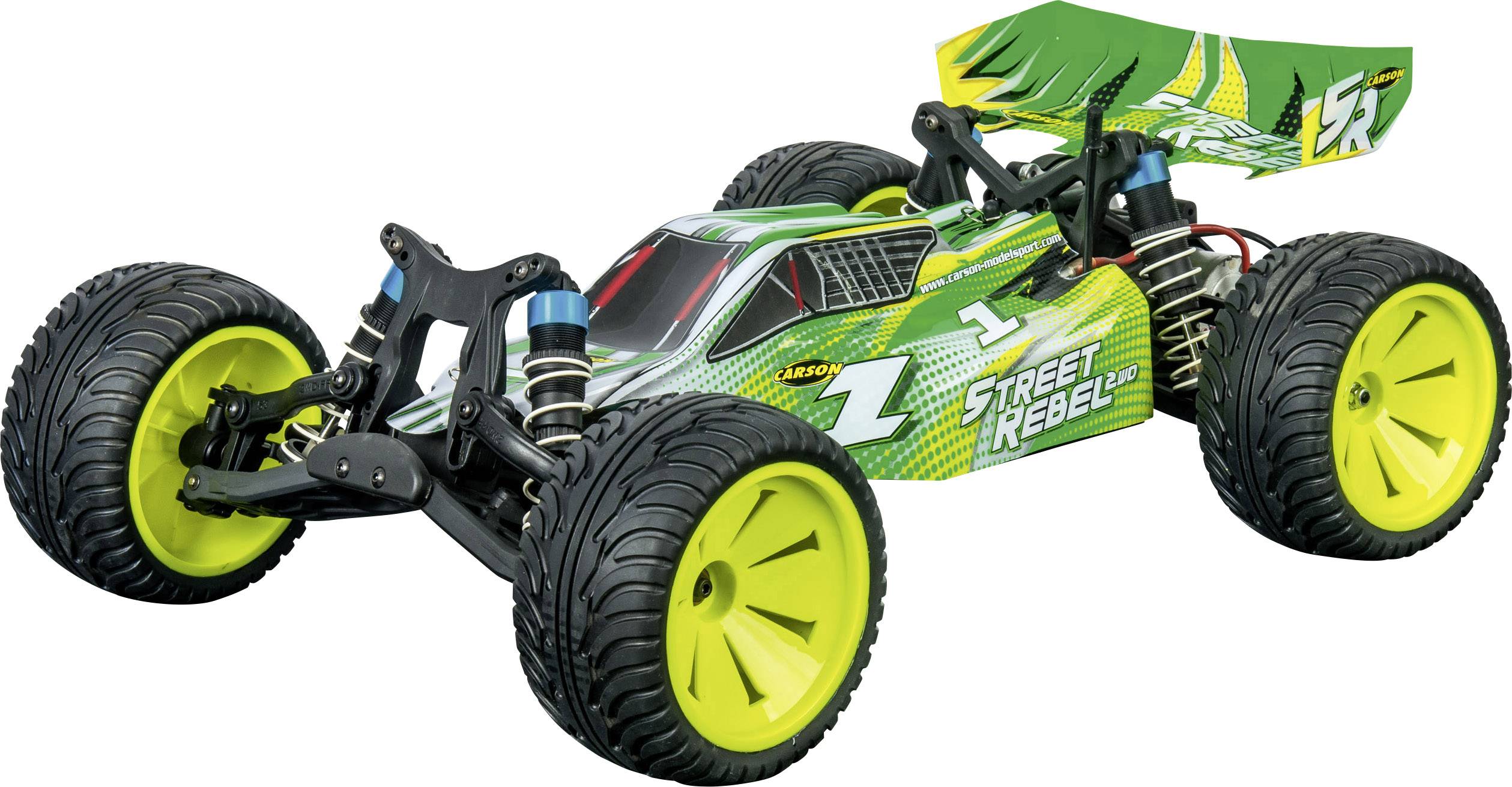 Carson Modellsport Street Rebel X10 Brushed 1:10 RC Modellauto Elektro Buggy Heckantrieb (2WD) 100% RtR 2,4 GHz inkl. Ak-5