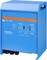 Blauer Victron Energy MultiPlus-Wechselrichter/Generator mit mehreren Anschlussmöglichkeiten und LED-Anzeigen für Betriebsmodus.