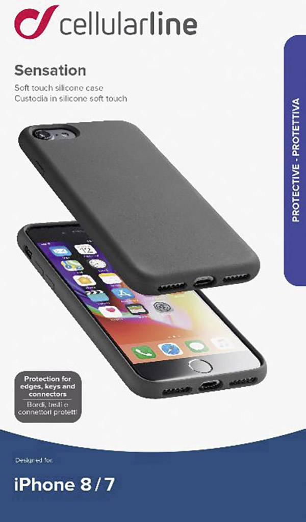 CELLULARLINE - Silikon Case Sensation für iPhone 6/7/8/SE Black-3