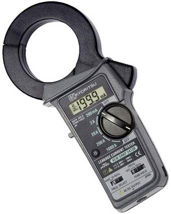 Digitale KYORITSU KEW SNAP 2413R Stromzange zeigt den Messwert 1.999 mA im 200 mA Bereich.