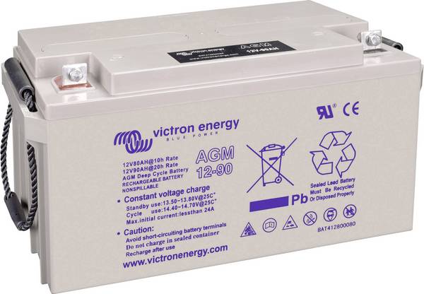 Victron Energy Blue Power BAT412800104 Solarakku 12 V 90 Ah Blei-Gel (B x H x T) 35 x 18.3 x 16.7 cm M8-Schraubanschluss