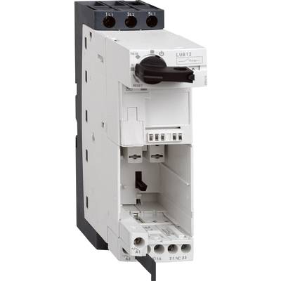 'Schneider Electric LUB12' Leistungsschalter mit drehbarem Schalter und Verbindungsanschlüssen, geeignet für industrielle Anwendungen.