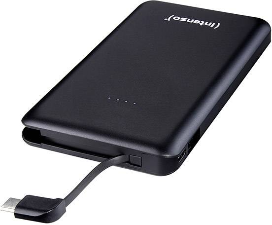 Intenso Slim S10000 C Powerbank (Zusatzakku) LiPo 10000 mAh Intenso mobiles Ladegerät Powerbank P 10.000 mAh schwarz ++