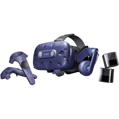 HTC Vive Pro Virtual Reality Brille Blau  inkl. Bewegungssensoren, inkl. Controller, mit integriertem Soundsystem