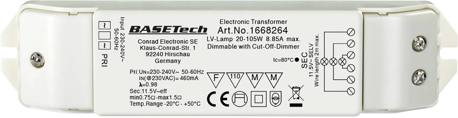 Halogen Transformator Basetech ET-150 BT-1668265 N/A 