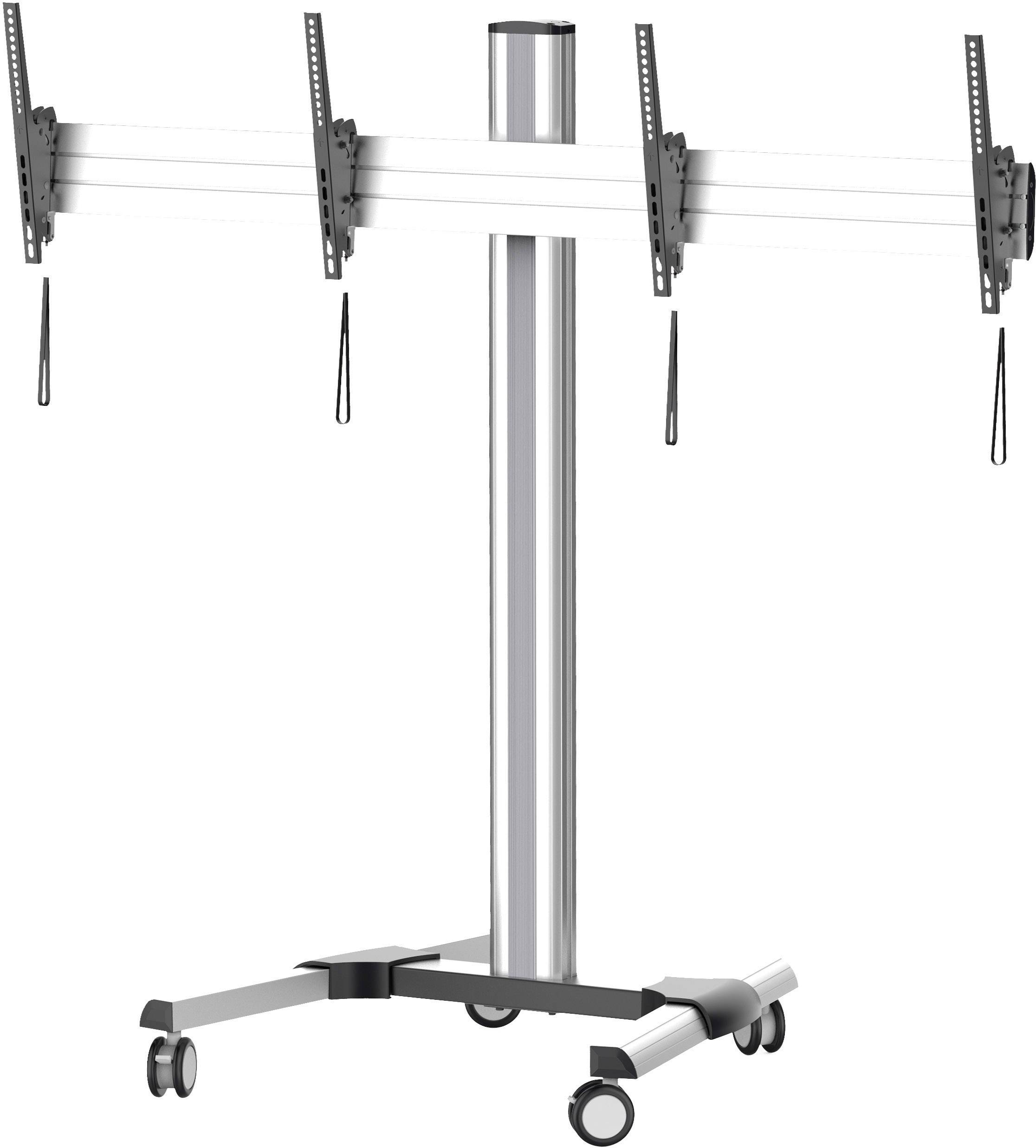 MyWall HP 113 Rollwagen für 2 LCD Bildschirme 102 cm (40) - 140 cm (55) belastbar bis 50 kg, Diebstahlschutz-0
