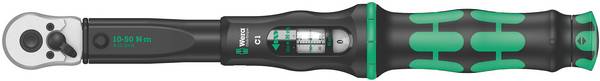 Wera Click-Torque C 1 05075620001 Drehmomentschlüssel mit Umschaltknarre 1/2" (12.5 mm) 10 - 50 Nm