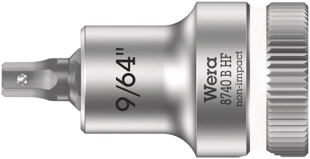 Wera 8740 B HF Zyklop Bitnuss mit 3/8"-Antrieb, mit Haltefunktion für Innensechskantschrauben