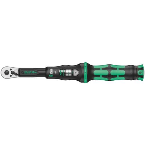 Wera Click-Torque A 5 05075604001 Drehmomentschlüssel kalibriert (DAkkS-akkreditiertes Labor) mit Umschaltknarre 1/4 (6....