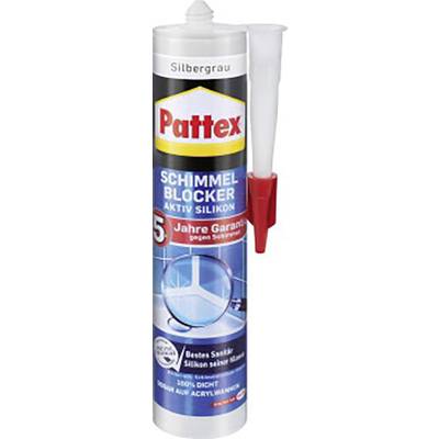 Pattex Perfektes Bad Schimmel Blocker Silikon Herstellerfarbe Silber-Grau PFSBS 300 ml