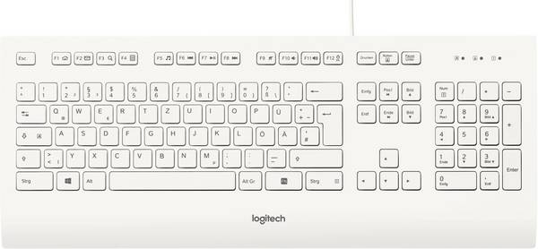 Logitech K280e - Tastatur - USB weiß - TL: Deutsch, QWERTZ
