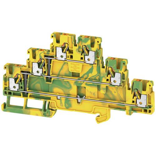 Thumbnail - Weidmüller 2428550000 Dreistock-Durchgangsklemme 5.1 mm Zugfeder Gelb, Grün 50 St.