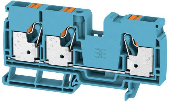 Weidmüller 2490510000 Durchgangsklemme 10 mm Zugfeder Blau 25 St.