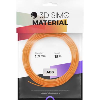 3D Simo 3Dsimo-ABS-2 3D-SIMO Filament-Paket ABS  1.75 mm 120 g Orange, Schwarz, Weiß  1 St.