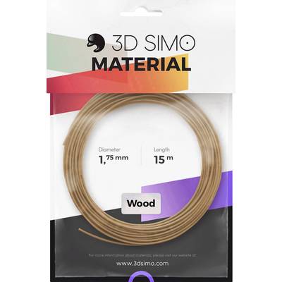 3D Simo 3Dsimo Wood Holz braun 3D-SIMO Filament   1.75 mm 40 g Holz  1 St.