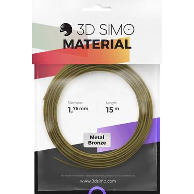 3D Simo 3Dsimo Metall Bronze 3D-SIMO Filament   1.75 mm 40 g Bronze (metallic)  1 St.