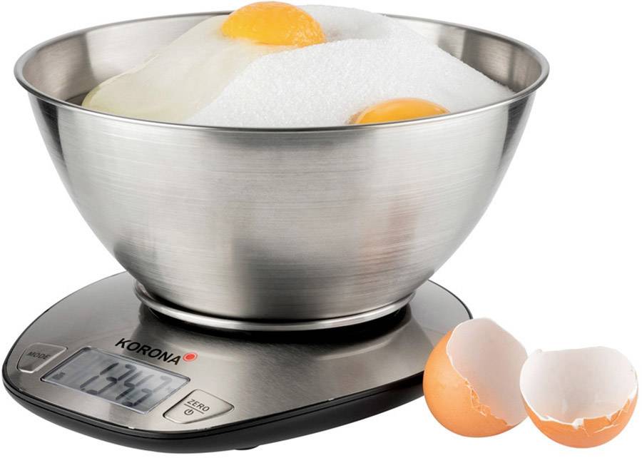 KORONA Mila Digitale Küchenwaage mit Messschale Wägebereich (max.)=5 kg Edelstahl