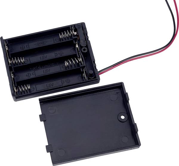 TRU COMPONENTS SBH441AS Batteriehalter 4x Micro (AAA) Kabel