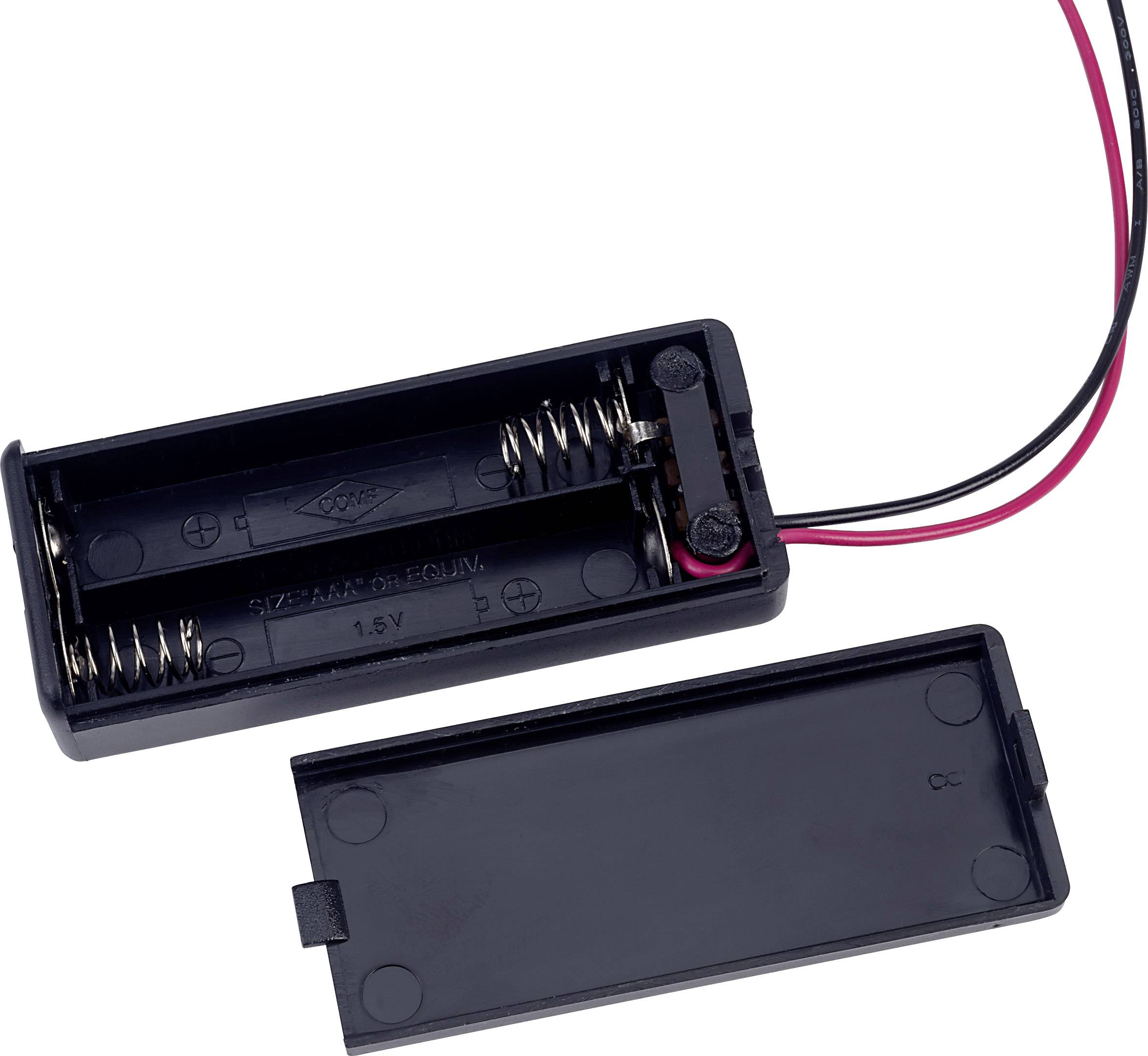 AA TRU Components BH-364A Batteriehalter 6X Mignon Kabel