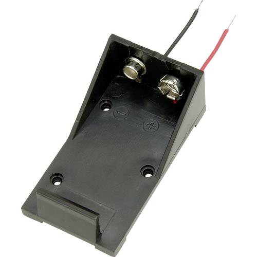 TRU COMPONENTS BH9VA Batteriehalter 1x 9 V Block Kabel