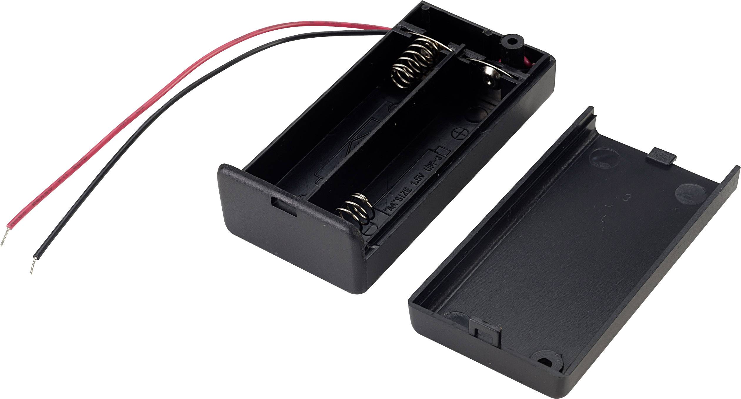 TRU COMPONENTS SBH-321-3A Batteriehalter 2x Mignon (AA) Kabel