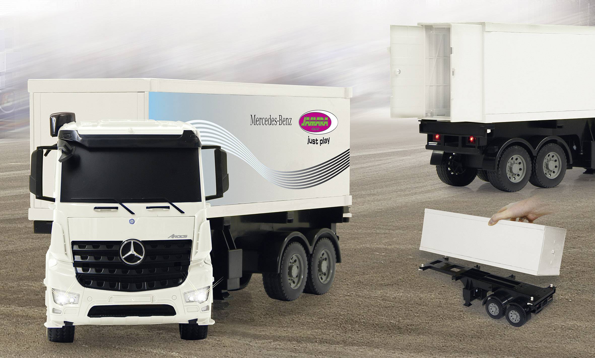 Jamara Mercedes Benz Arocs, Lastwagen auf der Straße, 1:20, 6 Jahr(e), 1,85 kg-1