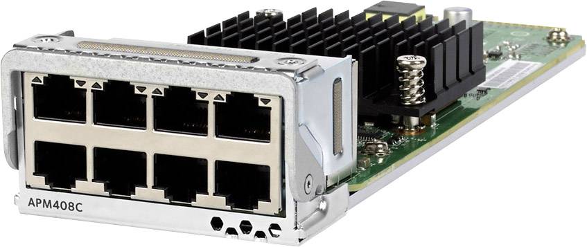 Ein Computer-Netzwerkmodul mit acht Ethernet-Anschlüssen, verwendet zur Verbindung in Servern oder Netzwerkgeräten.