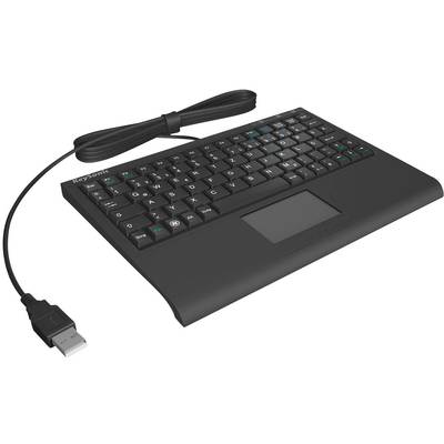 Keysonic ACK-3410 USB Tastatur Deutsch, QWERTZ Schwarz Integriertes Touchpad, Maustasten-2