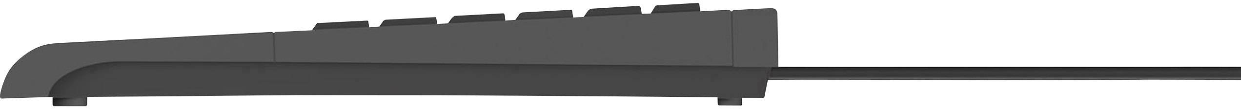 Keysonic ACK-3410 USB Tastatur Deutsch, QWERTZ Schwarz Integriertes Touchpad, Maustasten-3