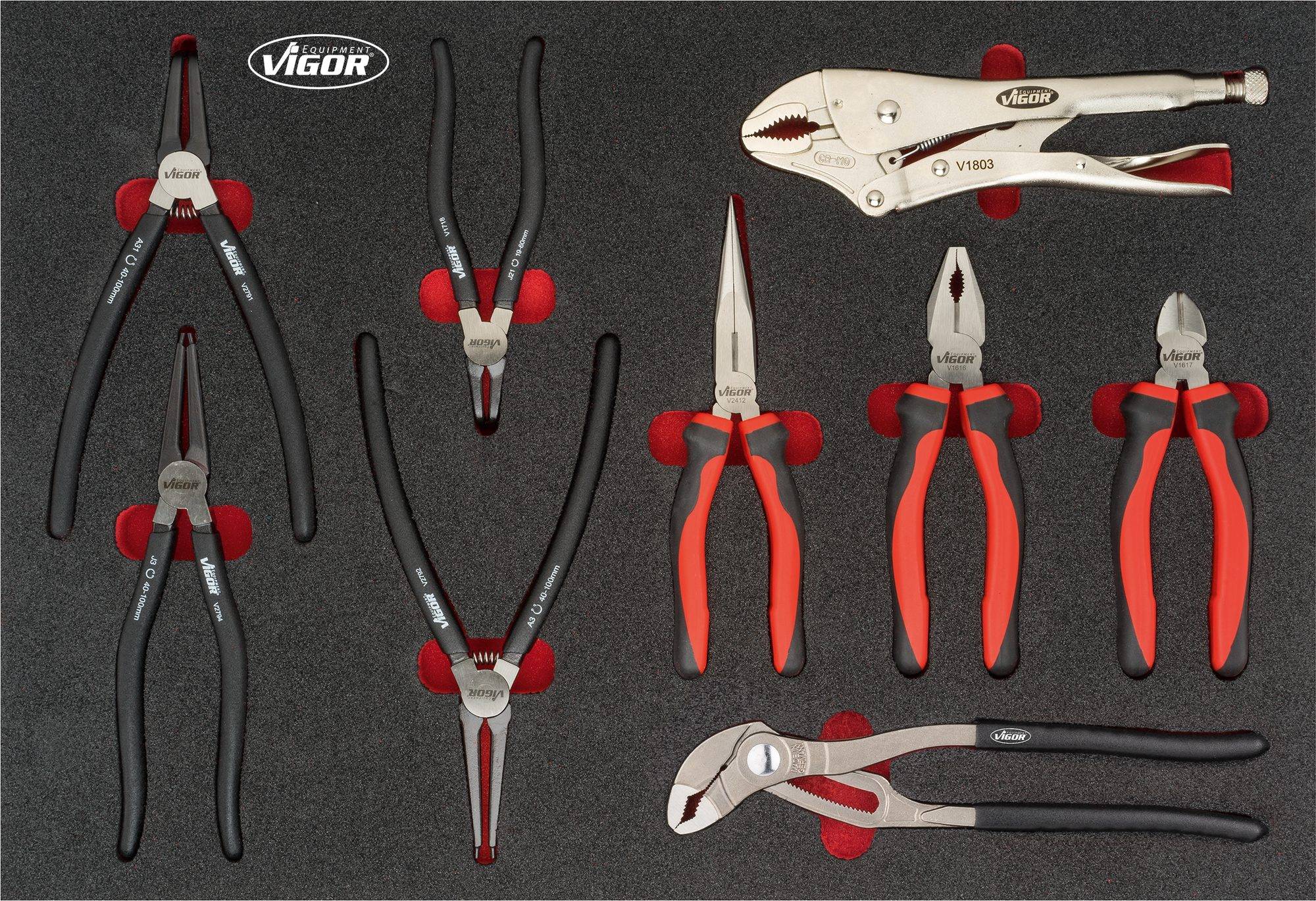 VIGOR GmbH VIGOR Zangen Satz für VW und AUDI, V5635, 9 x, Anzahl Werkzeuge: 9 18202103