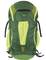 Grüner Wanderrucksack mit mehreren Taschen und Riemen, gut geeignet für Outdoor-Aktivitäten und Reisen.