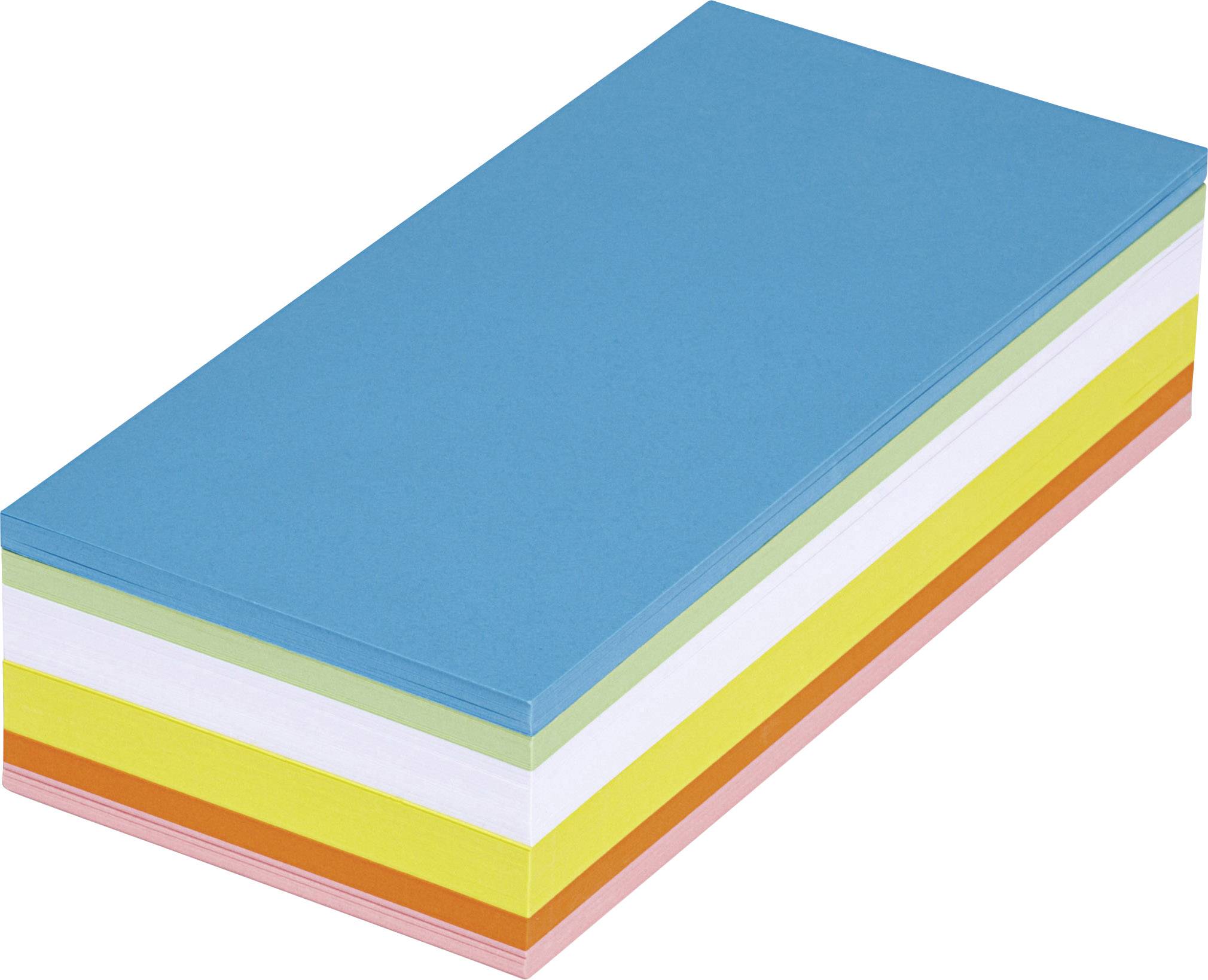 Moderationskarten Rechteck 95x205mm sortiert VE=250 stück-0
