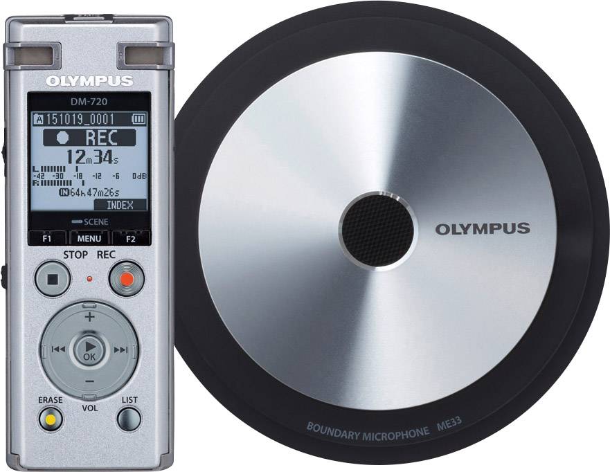 OLYMPUS DM-720 Meet & Record Kit Small Digitales Diktiergerät Aufzeichnungsdauer (max.) 985 h