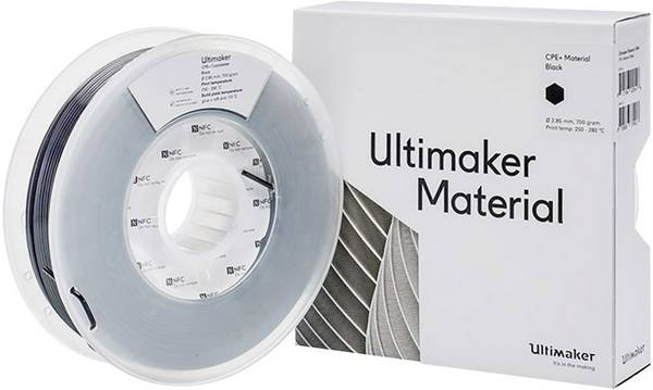 UltiMaker 1644  Filament CPE+ chemisch beständig 2.85 mm 700 g Schwarz  1 St.